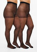 2-pack tights in 20 denier, Black, Packshot image number 0