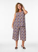 Printed top with v-neck, Blue, Model image number 1