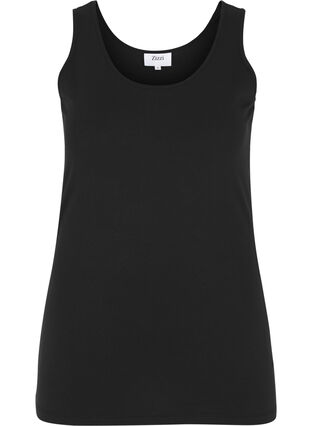 Basic vest top, Black, Packshot image number 0