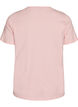 Organic cotton T-shirt with front print, Rose, Packshot image number 1
