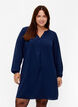 Long-sleeved V-neck dress, Navy, Model image number 0