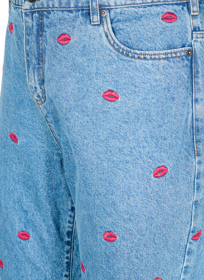 High-waisted Gemma jeans with lips, Blue, Packshot image number 2