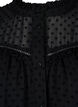Shirt blouse with ruffles and dotted texture, Black, Packshot image number 2