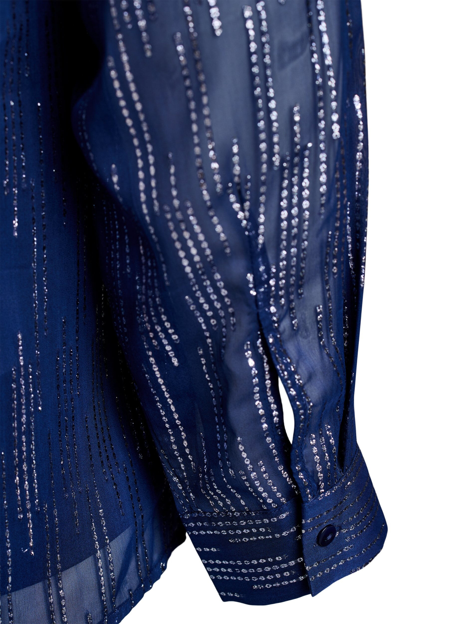Zizzifashion Shirt with glittering pattern, Blue, Packshot image number 3