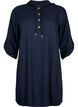 Viscose tunic with hood, Navy Blazer, Packshot image number 0