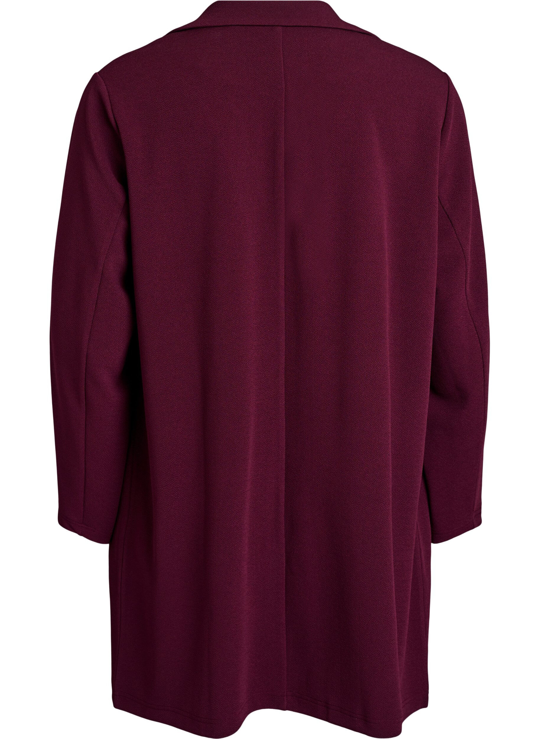 Zizzifashion Long blazer with pockets, Red, Packshot image number 1