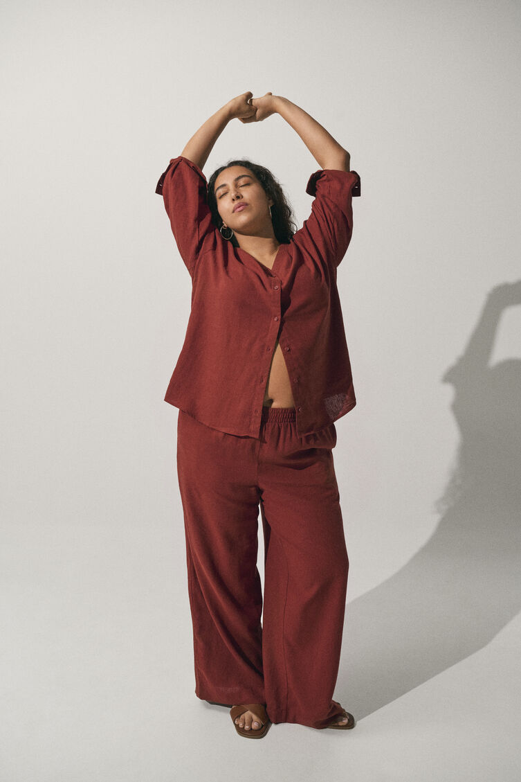 Matching linen set, , Model