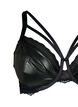 Coated underwire bra with strings, Black, Packshot image number 2