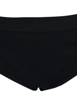 2-pack regular waist knickers, Black/Black, Packshot image number 2