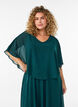 Short-sleeved maxi dress with a-shape, Green, Model image number 2