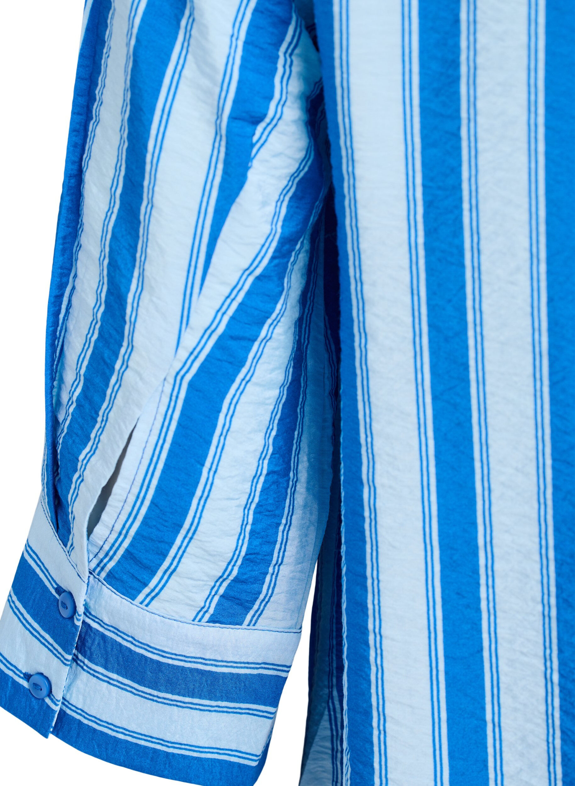 Zizzifashion Short dress with collar and chest pocket, Blue, Packshot image number 3