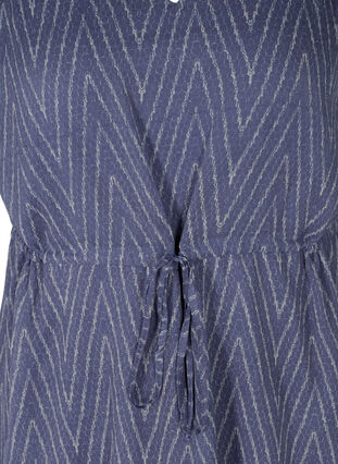 Printed tunic with an adjustable waist, Blue Indigo AOP, Packshot image number 2