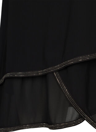 Tunic with 3/ length sleeves and jewels at the hem, Black, Packshot image number 2
