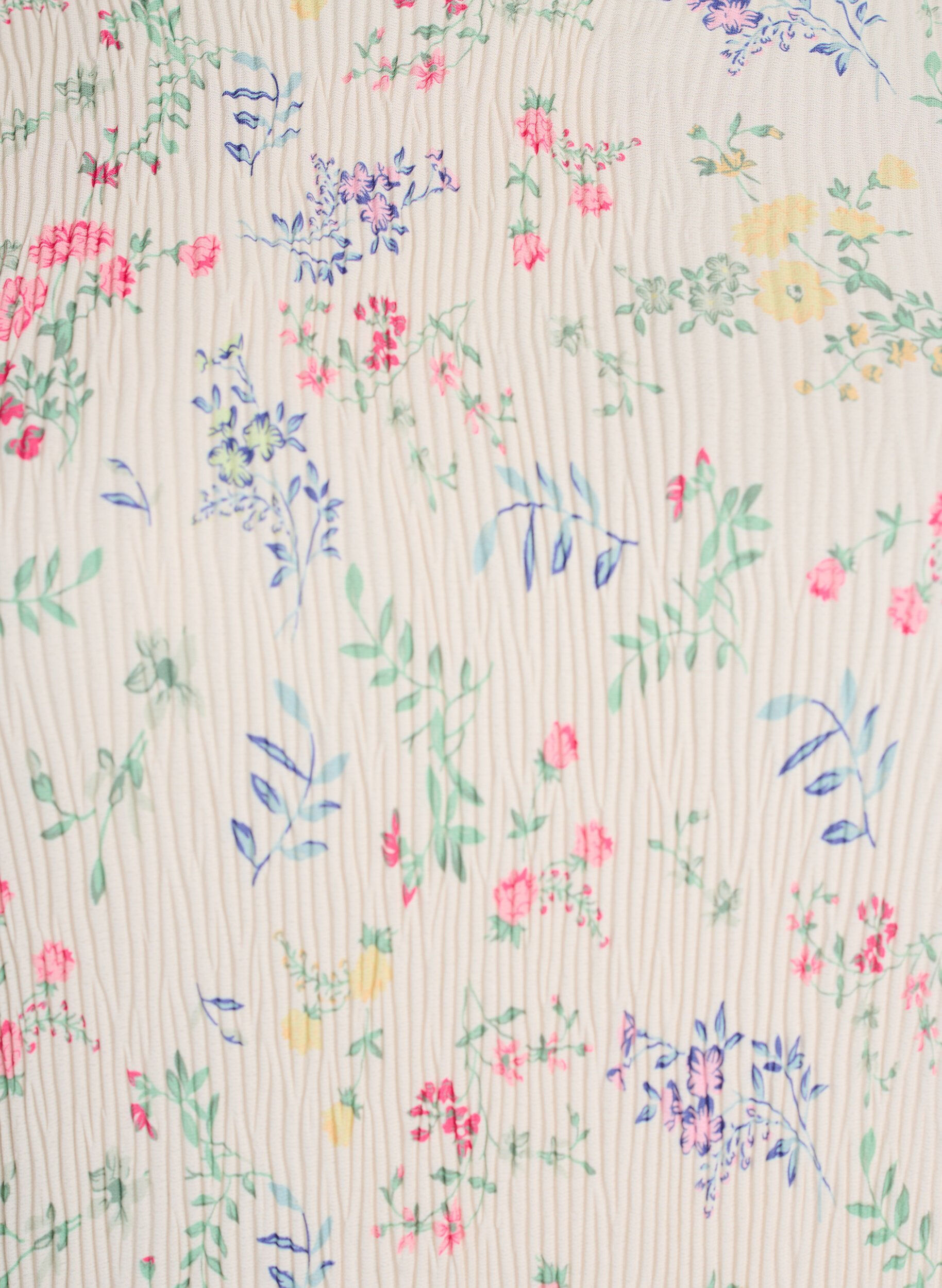 Zizzifashion Dress with floral print and wavy texture, Beige, Packshot image number 2