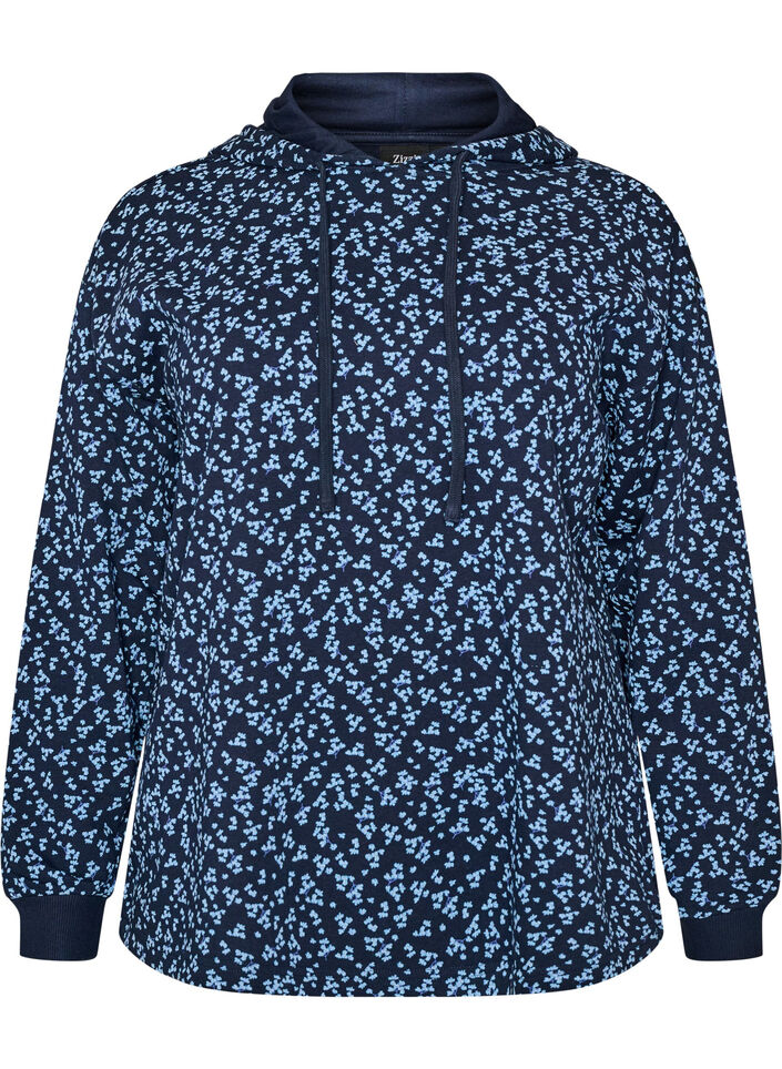 Hoodie with all-over print, Blue, Packshot image number 0