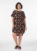 Dress with print and short sleeves, Black, Model image number 1