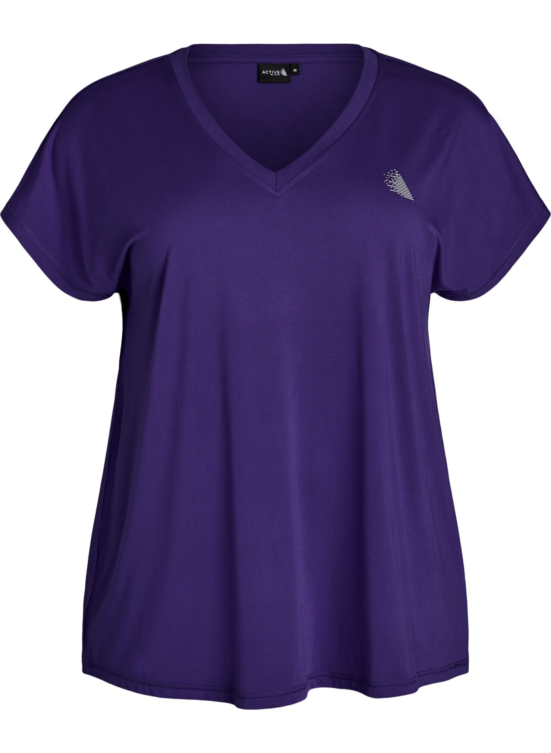 Zizzifashion Loose training t-shirt with v-neck, Purple, Packshot image number 0