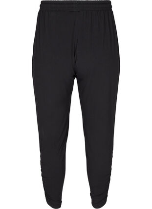 Loose viscose fitness trousers, Black, Packshot image number 1