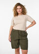 Loose cotton shorts with pockets, Green, Model image number 0