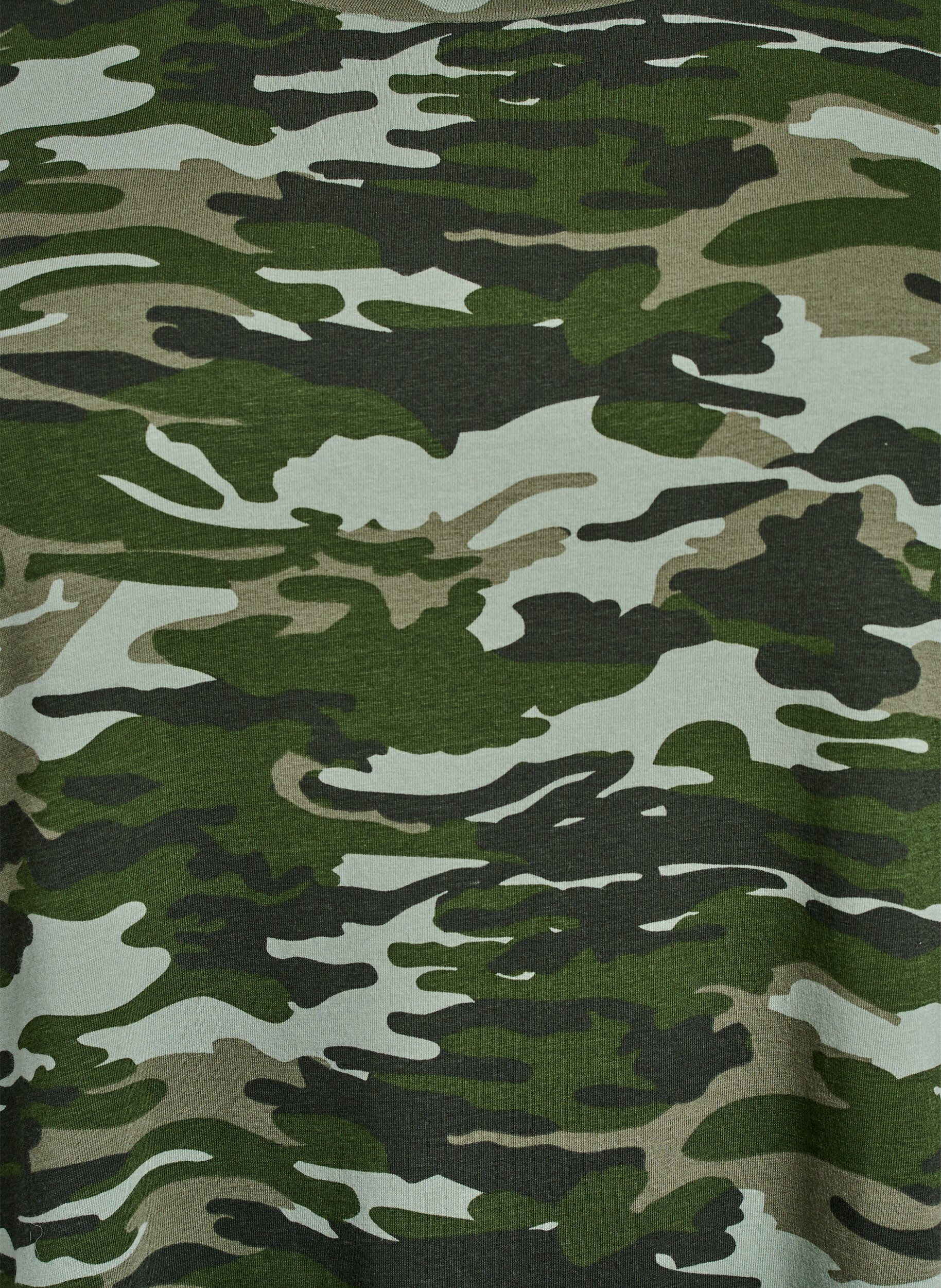 Zizzifashion Short T-shirt dress in cotton jersey, Green, Packshot image number 2