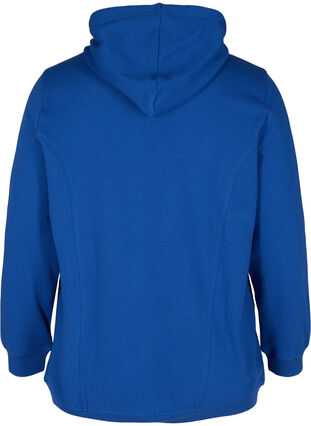 Sweatshirt with a hood and ribbed cuffs, Deep Blue , Packshot image number 1