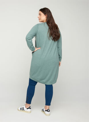 Sweater dress with long sleeves, Balsam Green Mel, Model image number 1