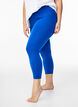Basic 3/4-length viscose leggings, Blue, Model image number 0