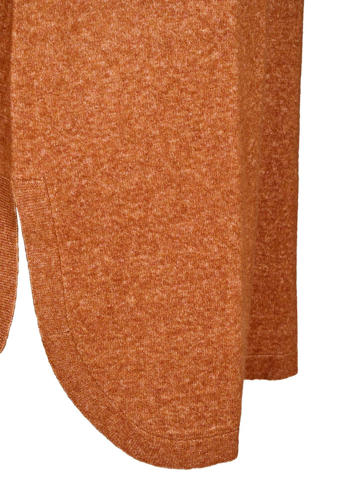Short knitted dress with a round neck, Orange, Packshot image number 3
