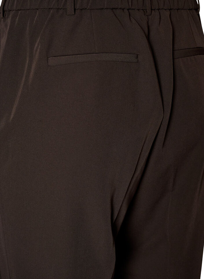 High-waisted tailored trousers with pressed creases, Brown, Packshot image number 3