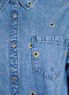 Denim shirt with embroidered flowers, Blue, Packshot image number 2