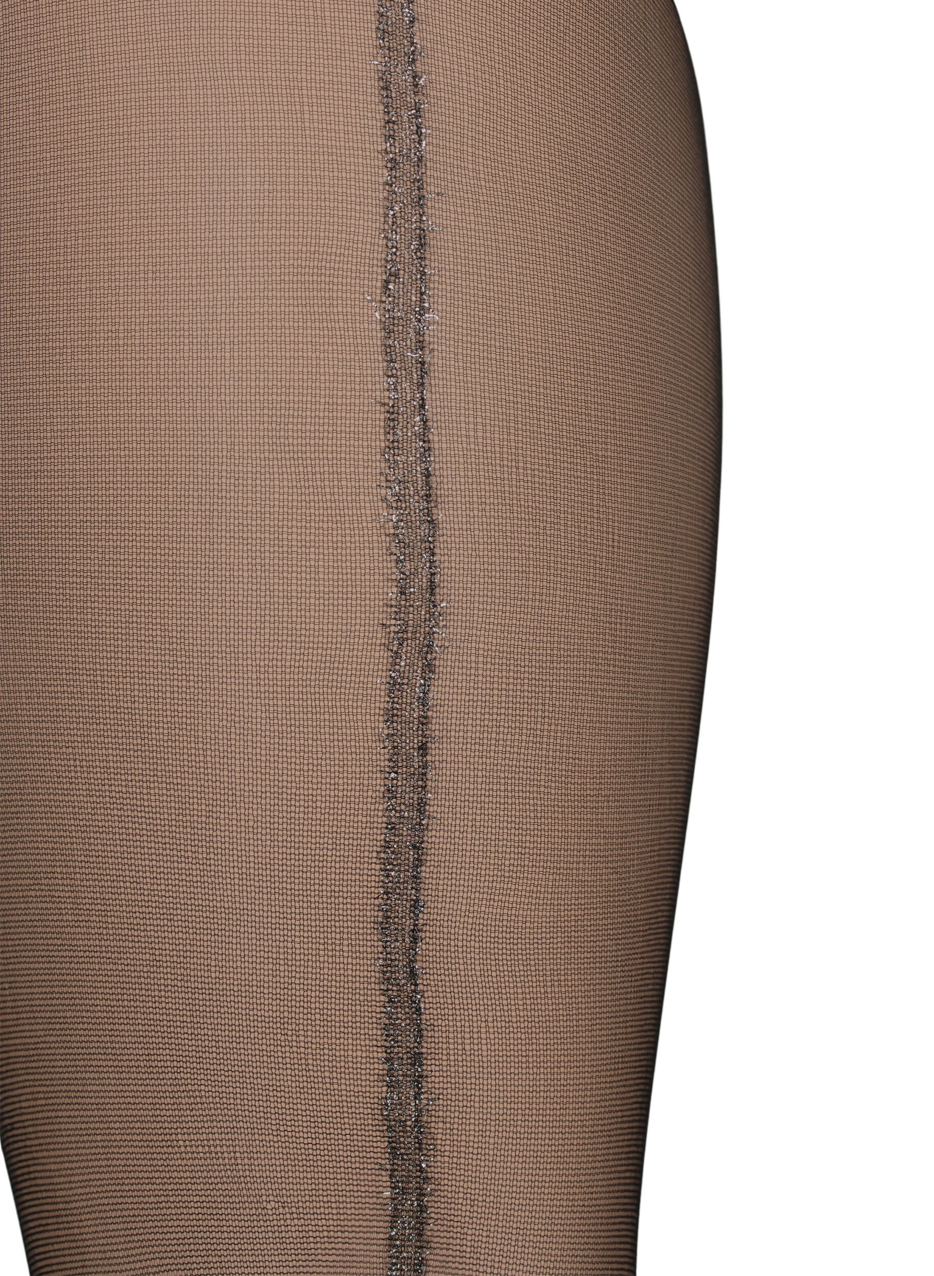 Zizzifashion  20 denier tights with lurex back seam, Black, Packshot image number 2