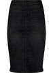 Denim midi skirt with slits, Black, Packshot image number 1