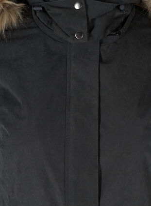 Waterproof winter jacket with removable hood, Grey as sample, Packshot image number 2