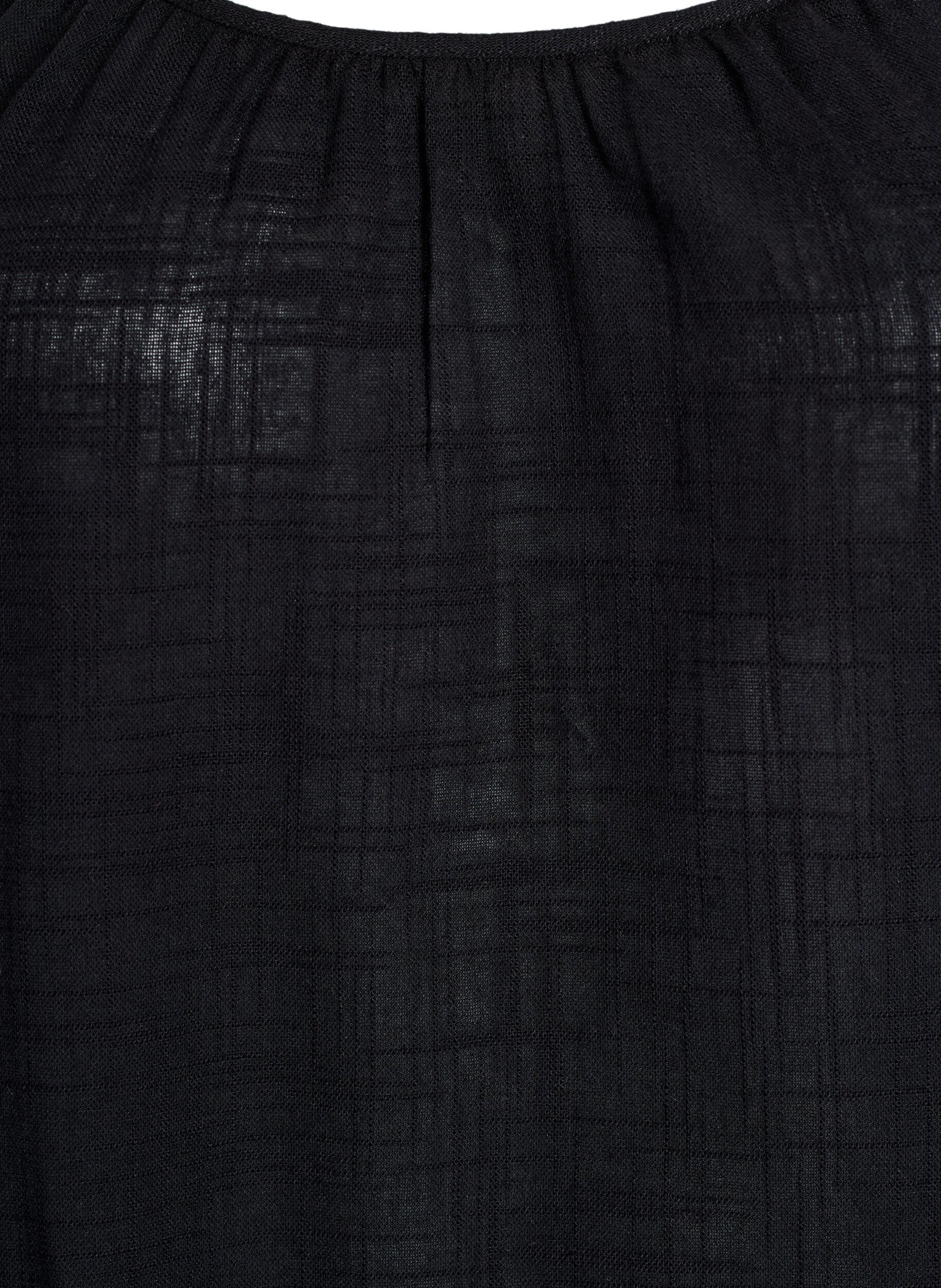 Zizzifashion FLASH - Midi-length cotton strap dress, Black, Packshot image number 2