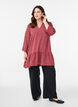 Tunic with embroidered floral pattern and 3/4 sleeves, Rose, Model image number 1