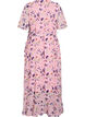 Long dress with batwing sleeves and floral print, Rose Flower AOP, Packshot image number 1