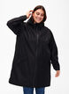Rain jacket with pockets and a hood, Black, Model image number 0