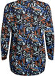 Patterned blouse with long sleeves, Blue, Packshot image number 1