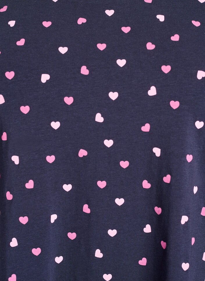 Printed night top, Blue, Packshot image number 2