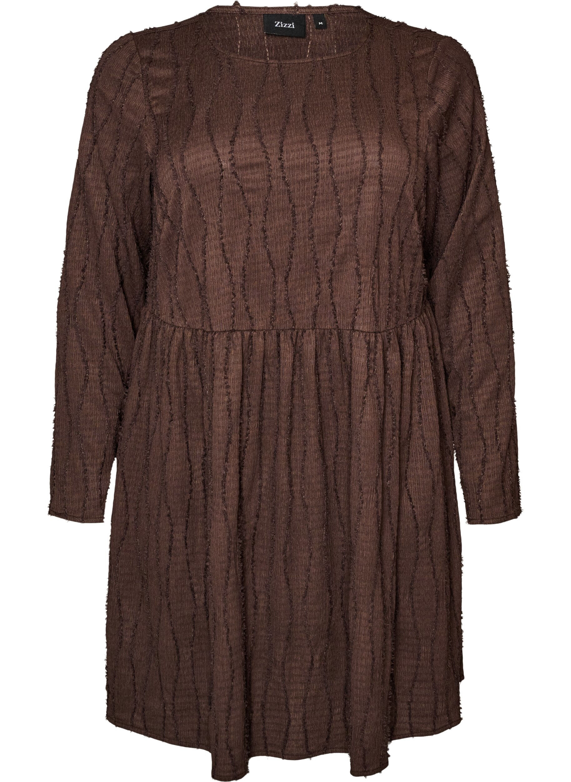 Short jersey dress with a wavy textured pattern