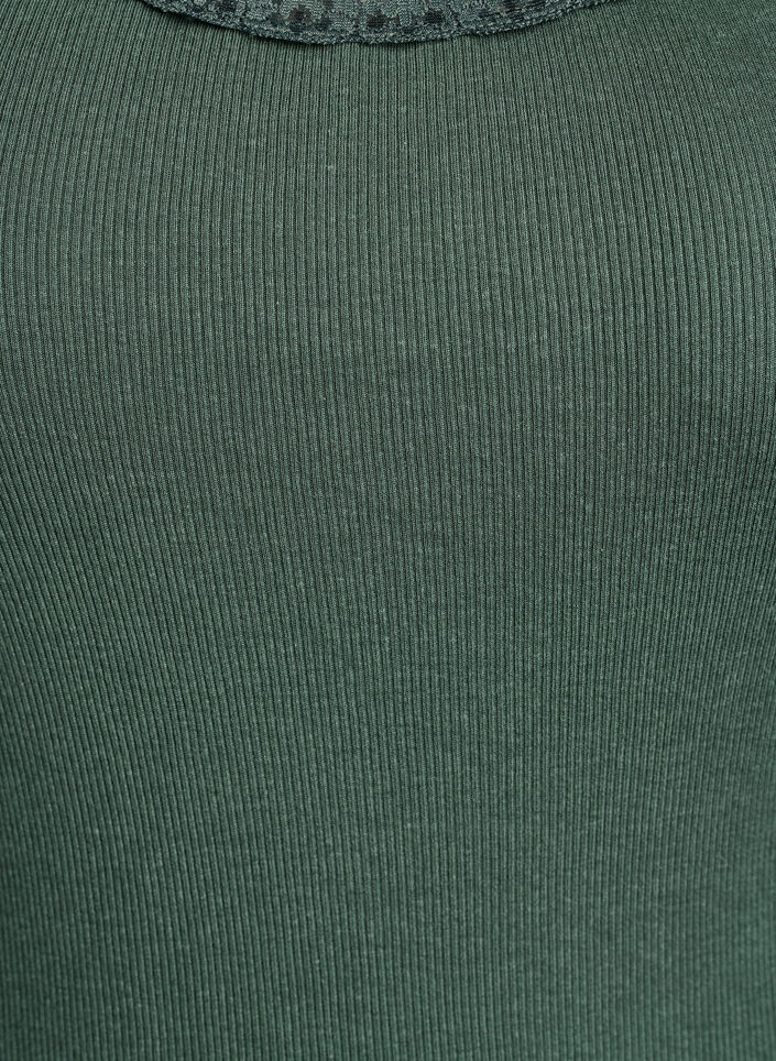 Top with lace trim, Green, Packshot image number 2