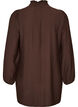 Viscose tunic with ruffles and buttons, Brown, Packshot image number 1