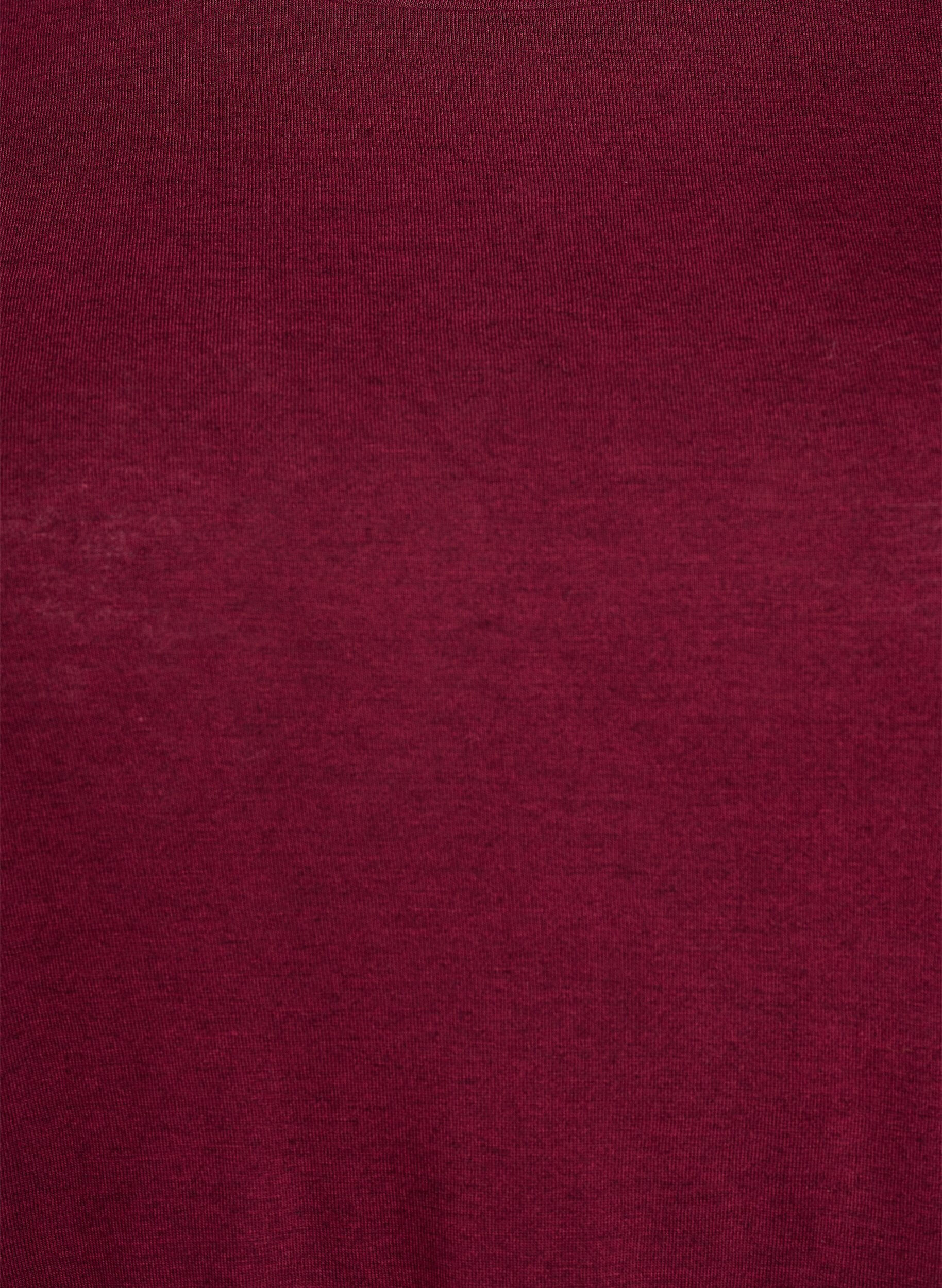 Zizzifashion Long-sleeved blouse in wool and viscose, Dark Bordeaux, Packshot image number 2