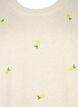 3/4 sleeve knitted blouse with lemons, P. Stone Mel. Lemon, Packshot image number 2