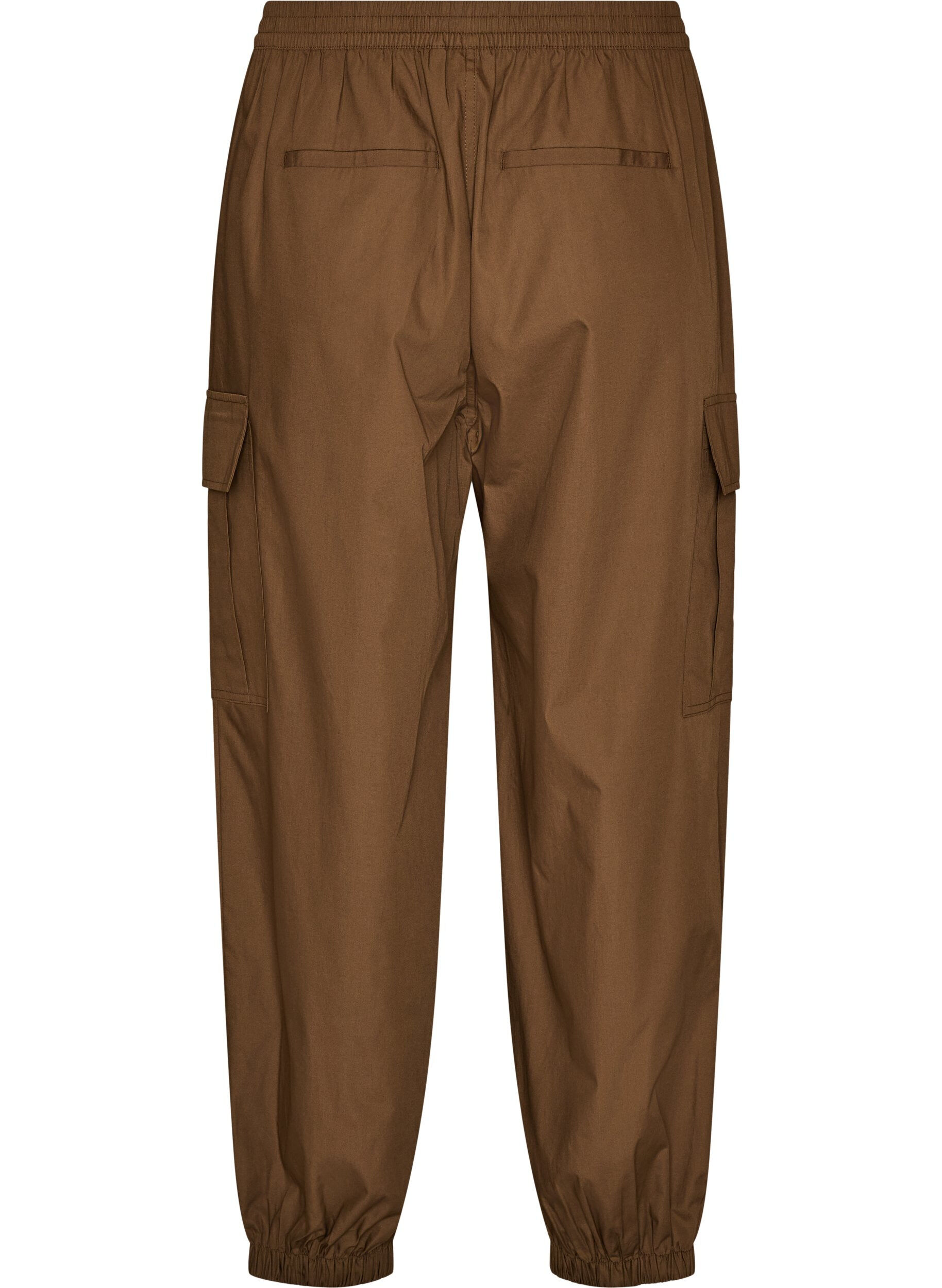 ZizzifashionCotton cargo trousers with a balloon leg, Brown, Packshot image number 1