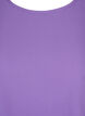 Blouse with short sleeves and a round neckline, Purple, Packshot image number 2