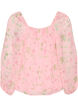 Chiffon blouse with floral print and long sleeves, Rose, Packshot image number 1