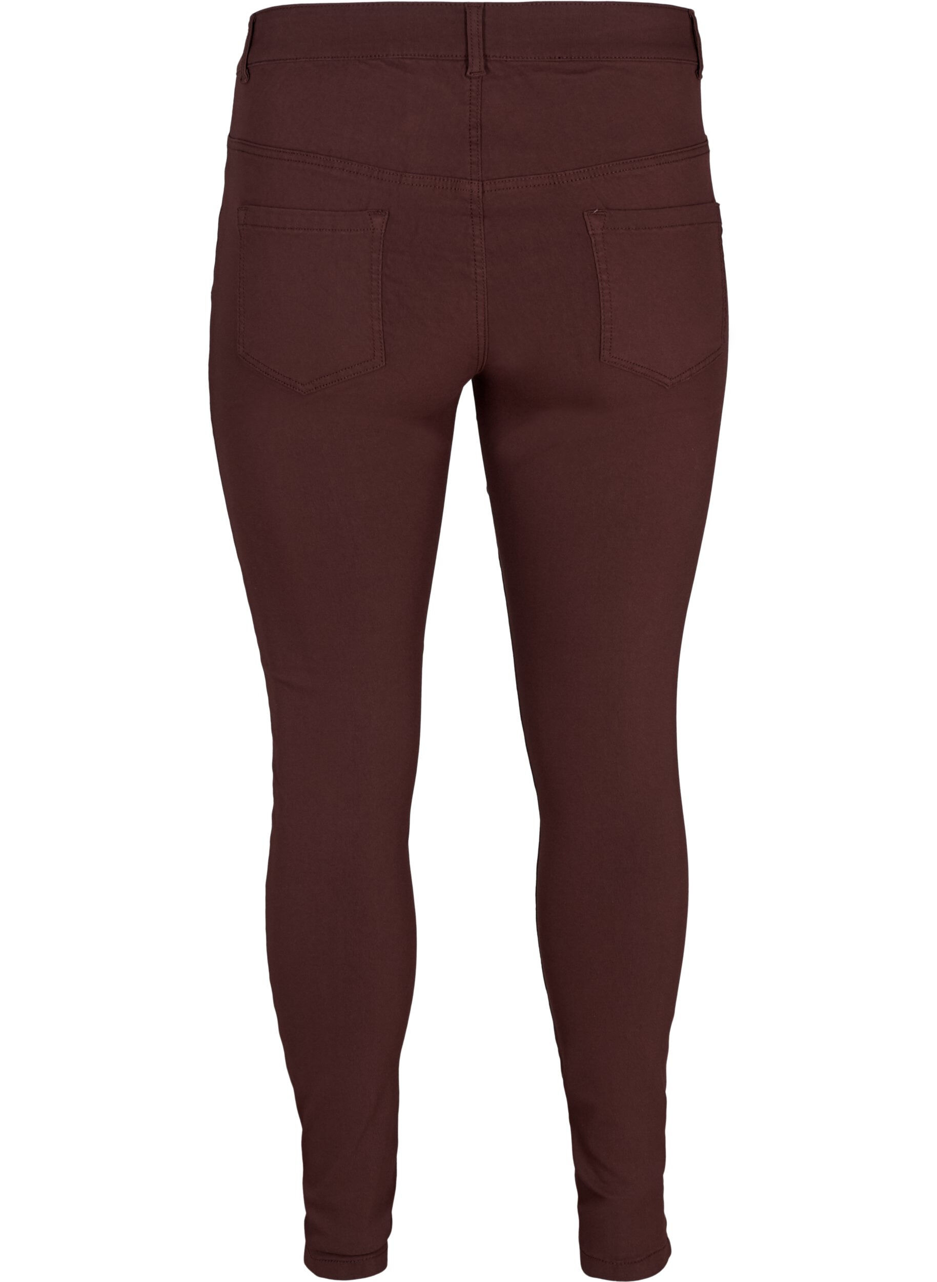 Zizzifashion Slim fit trousers with pockets, Dark Bordeaux, Packshot image number 1