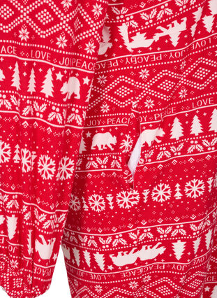 Hooded Christmas print jumpsuit with zip, Christmas AOP, Packshot image number 3