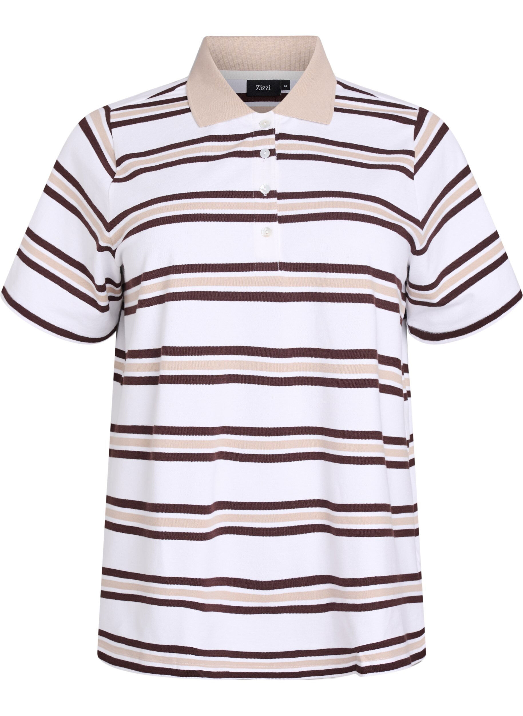 Zizzifashion Short sleeve polo shirt, Vanilla, Packshot image number 0